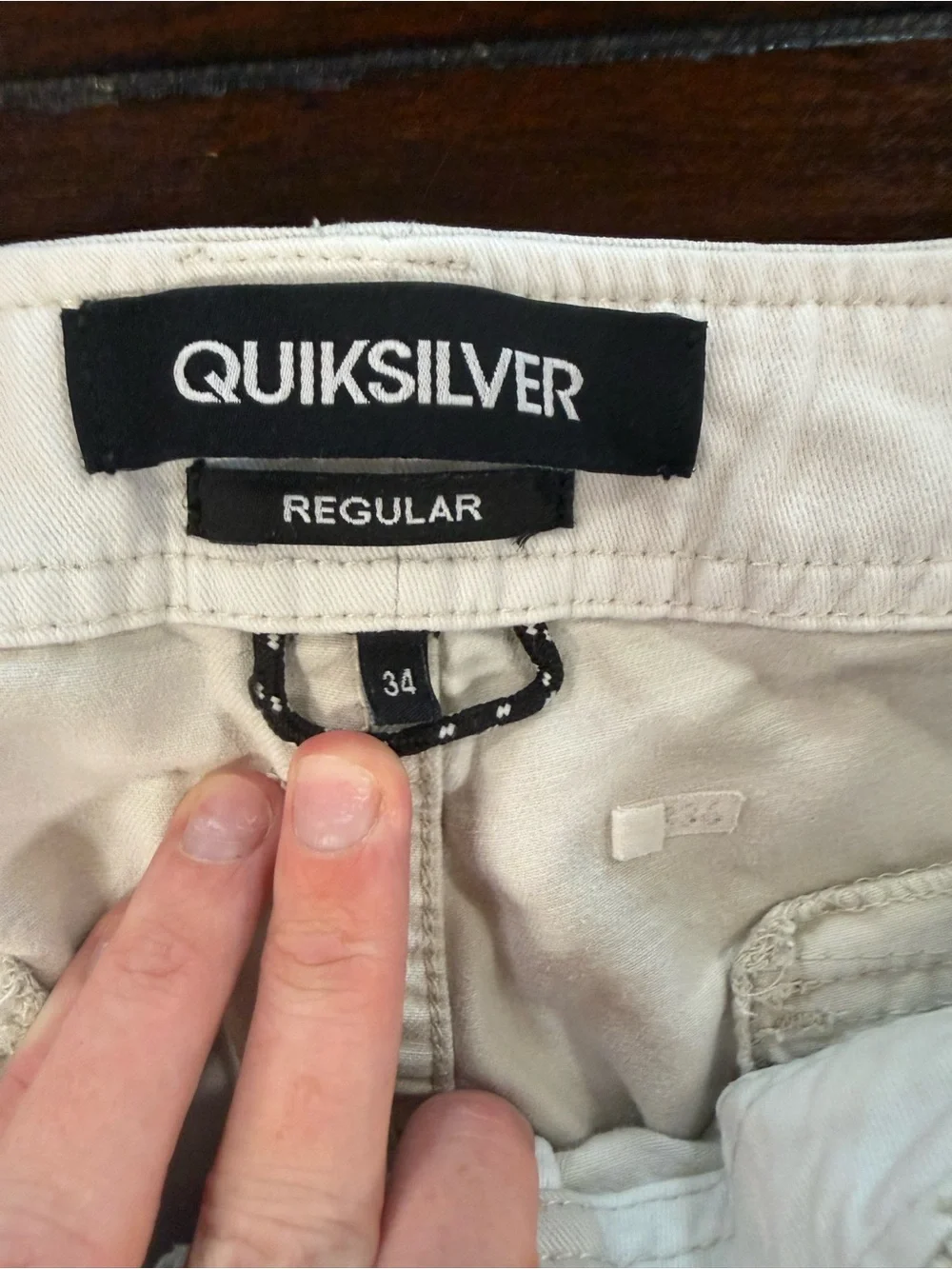 Quiksilver Men's Light Cream Cargo Shorts